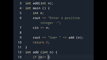 C++ program to Find Sum of Natural Numbers using Recursion ⚡ #education #programming #shorts