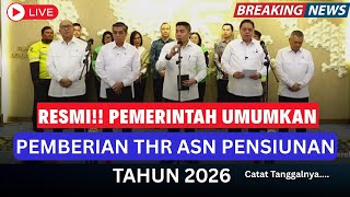 🔴BARU SAJA PEMERINTAH UMUMKAN THR PNS, PPPK, PENSIUNAN CAIR MULAI TANGGAL.. ALHAMDULILLAH