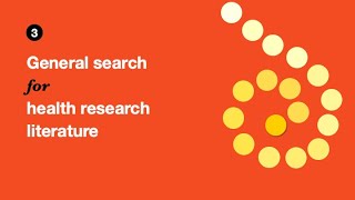 General search for health research literature