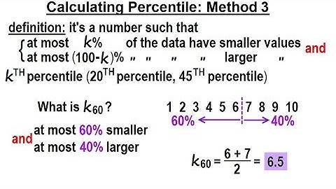 Statistics: Ch 2 Graphical Representation of Data (49 of 62) Calculating Percentile: Method 3