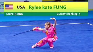 Rylee Kate Fung 🇺🇲 8.86 score🥇Jianshu (Group C Girls) 8th World Junior Wushu Championship Indonesia