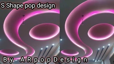 S Shape pop false ceiling design drawing by ARpopDesign
