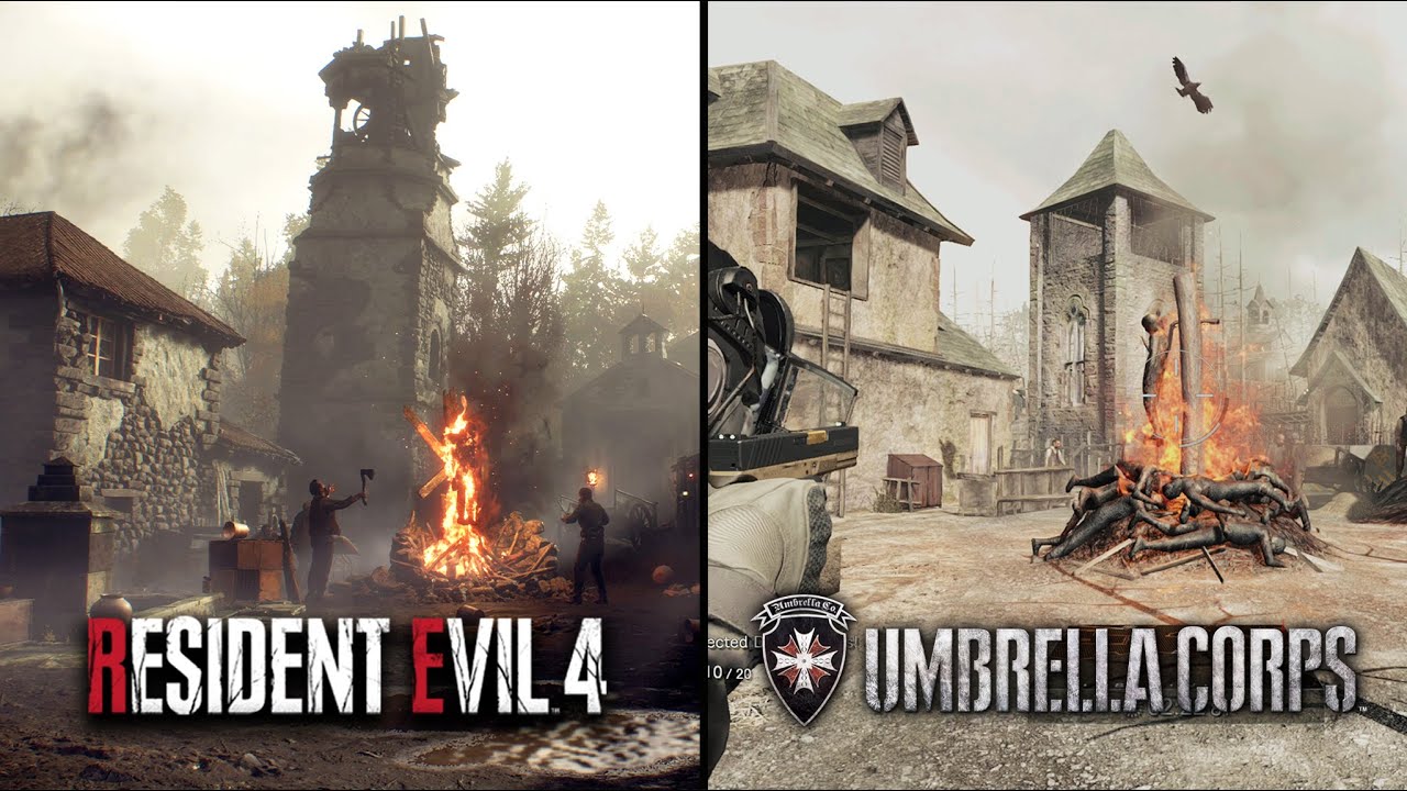 RESIDENT EVIL 4 REMAKE Vs UMBRELLA CORPS - Village Comparison