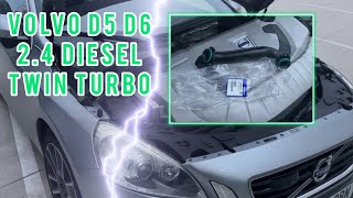 Volvo D6 D5 2.4 Twin turbo  - замена патрубка турбины (V60 Plug In Hybrid)
