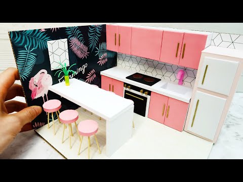 DIY Miniature Cardboard House #12    A Modern Kitchen