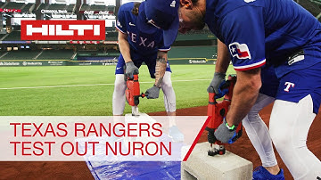 Hilti teams up with Texas Rangers to put Nuron 22 Volt cordless power tools to the test!