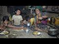Cooking and eating long noodles by using primitive technology  rural life