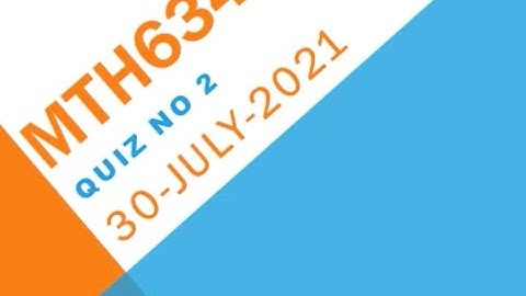 MTH634 Topology Quiz No 2 Solution