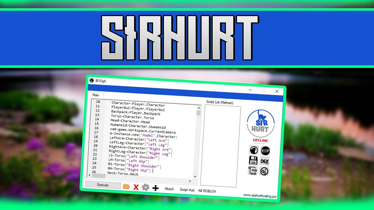 Sirhurt Op Roblox Hack Exploit Script Executor Youtube