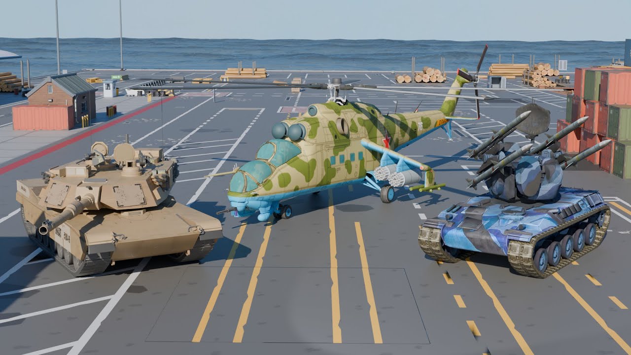 SAM Missile Truck vs. Attack Helicopter! Explosive Battle | 3D Animation