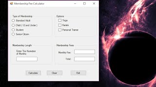 Visual Basic Tutorial #5 Gym Membership Fee Calculator + Source
