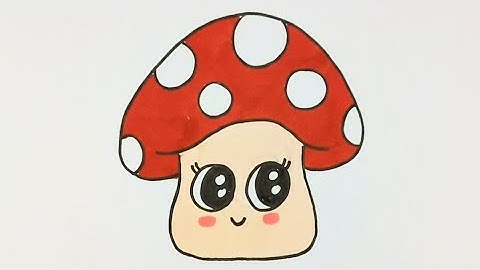 CUTE EASY MUSHROOM DRAWING #cutedrawing #drawing #kidart #kidsdrawing #easydrawing #artforkids 