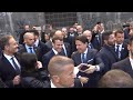 Il tour del presidente francese Macron al centro storico di Napoli