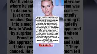 Scarlett Johansson Granted a 92-Year-Old Veteran’s Final Wish