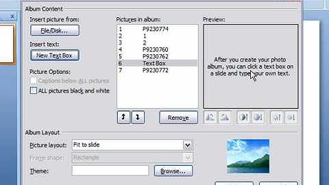 Create a Photo Album in PowerPoint 2007