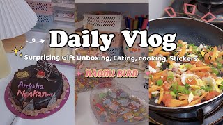 Aesthetic Daily Vlog🌿🌷|Unboxing 📦|Stationery|Desk cleaning|Cooking|Eating|Organization #dailyvlog
