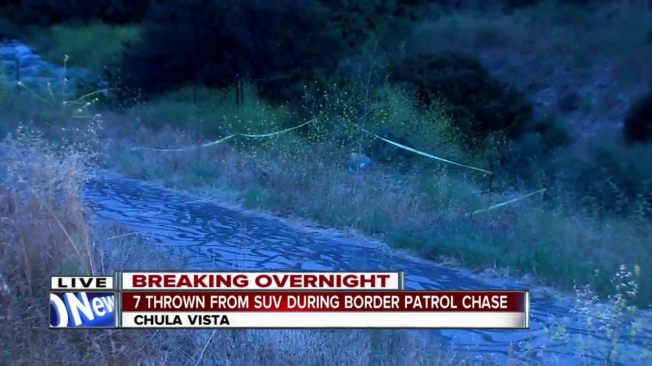 7 people thrown from SUV in Border Patrol chase