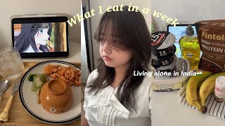 What I eat in a week 🍓|| living alone in India 🇮🇳, Aesthetic vlog 🍧