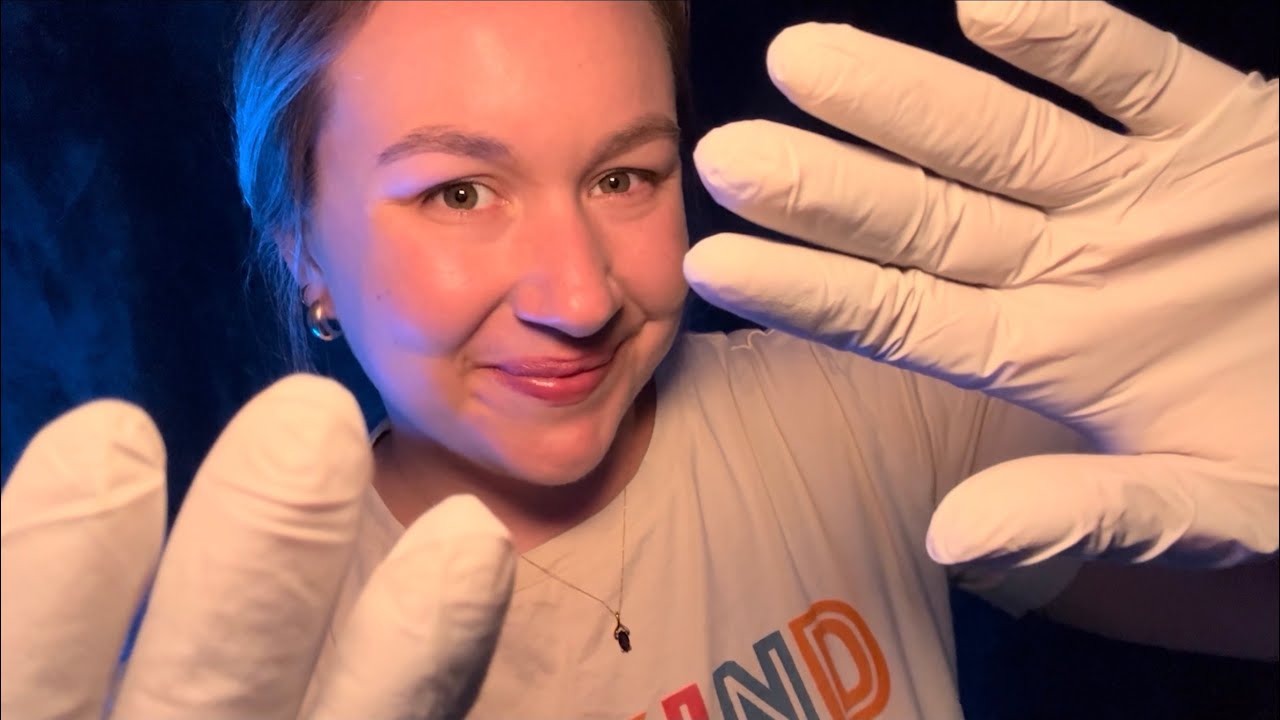 ASMR with Latex Gloves | Face exam, hand movements, latex glove sounds, etc! 