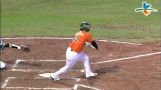 20131003 CPBL 猿VS獅 6下 郭岱琦偷點 林柏佑展現精采守備
