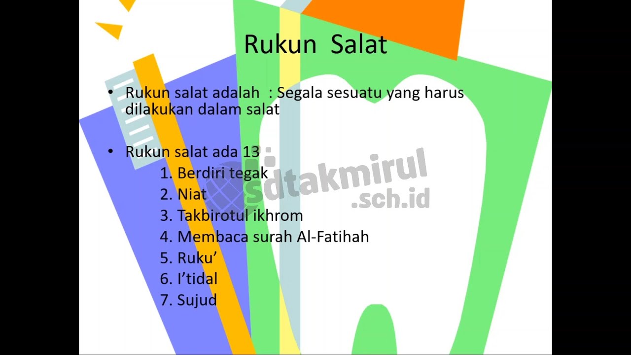 Rukun shalat ada 13