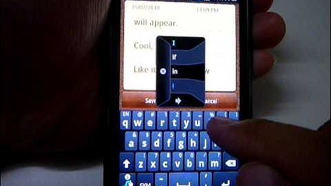 SWYPE Demo On Samsung Galaxy S