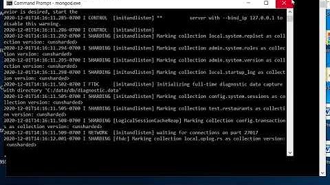 Start MongoDB using Windows Command Prompt