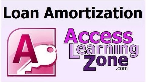 Introduction to Microsoft Access Loan Amortization Seminar