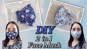 2 in 1 Face Mask DIY - Reversible Face Mask with filter pocket