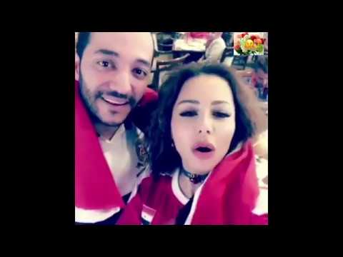سوزان نجم الدين حسين الديك فرحة الجماهير السوريه لمباراة سوريا واستراليا المنتخب السوري