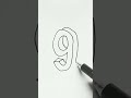 3D number 9 Drawing #msdrawing