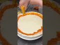 The process of making delicious cakes by a chef evenly
