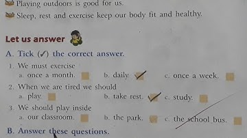 Living Science | Class 1st | 7 - Keeping Fit  - Question & Answers