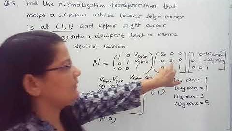 Numerical on Window to ViewPort Transformation  Lec-44