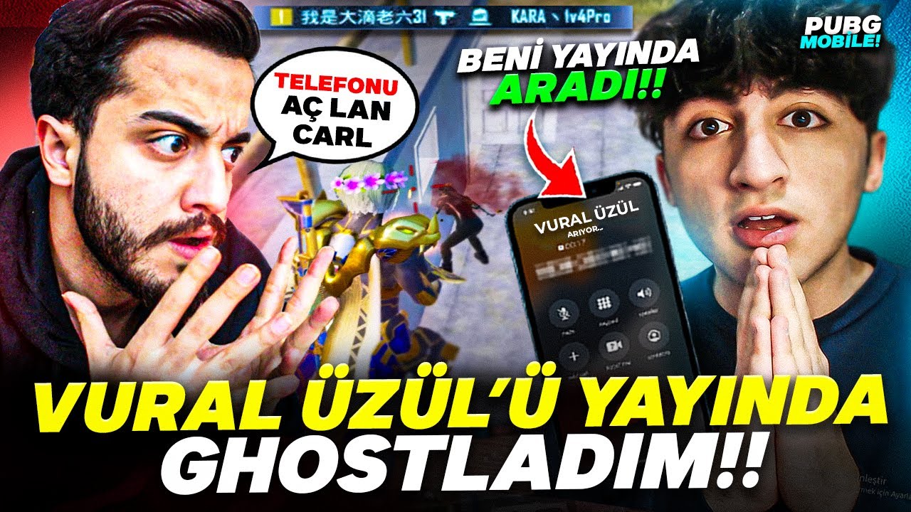 VURAL ÜZÜL'Ü YAYINDA GHOSTLADIM!! 😱 ( BENİ ARADI!! ) – PUBG Mobile