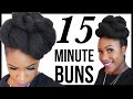 Twisted Buns on NATURAL HAIR | Style Your Hair in 15 Minutes