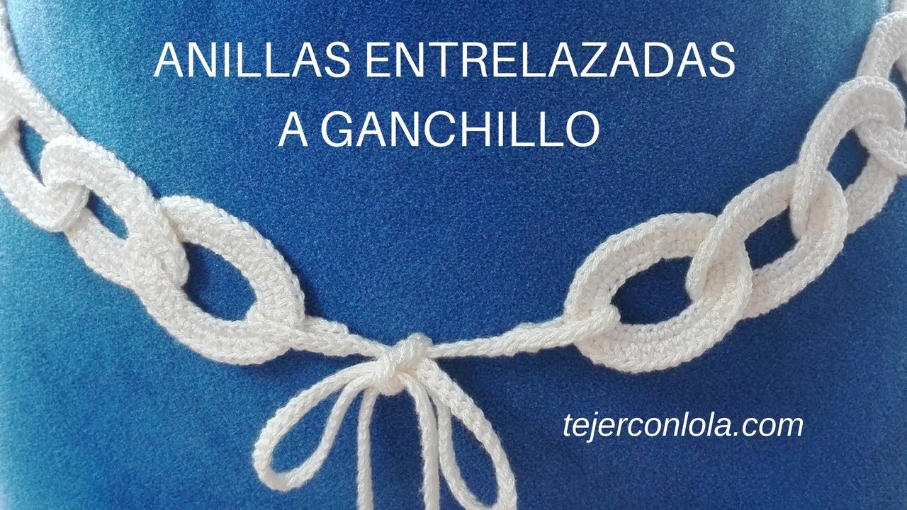 CINTURÓN A GANCHILLO Anillas Entrelazadas -