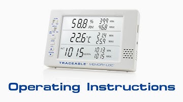 Memory-Loc Datalogging Traceable Barometer- Operating Instructional Video