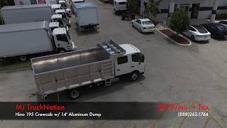 2017 Hino 195 Crew Cab w/14' Aluminum Dump - MJ TruckNation