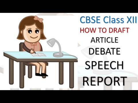 How to draft articles debates speech and reports