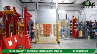 Empty Tilt Carts with the MegaDumper Bin Dumper