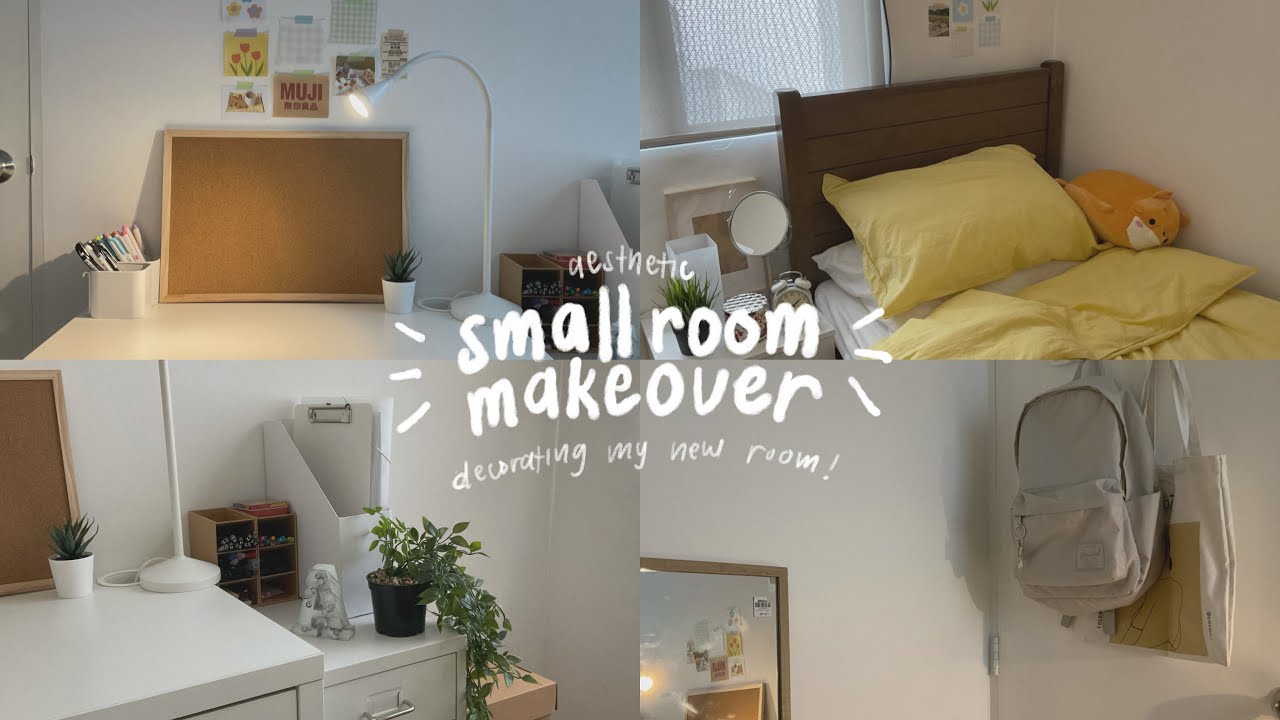 🌱 aesthetic small room makeover YouTube