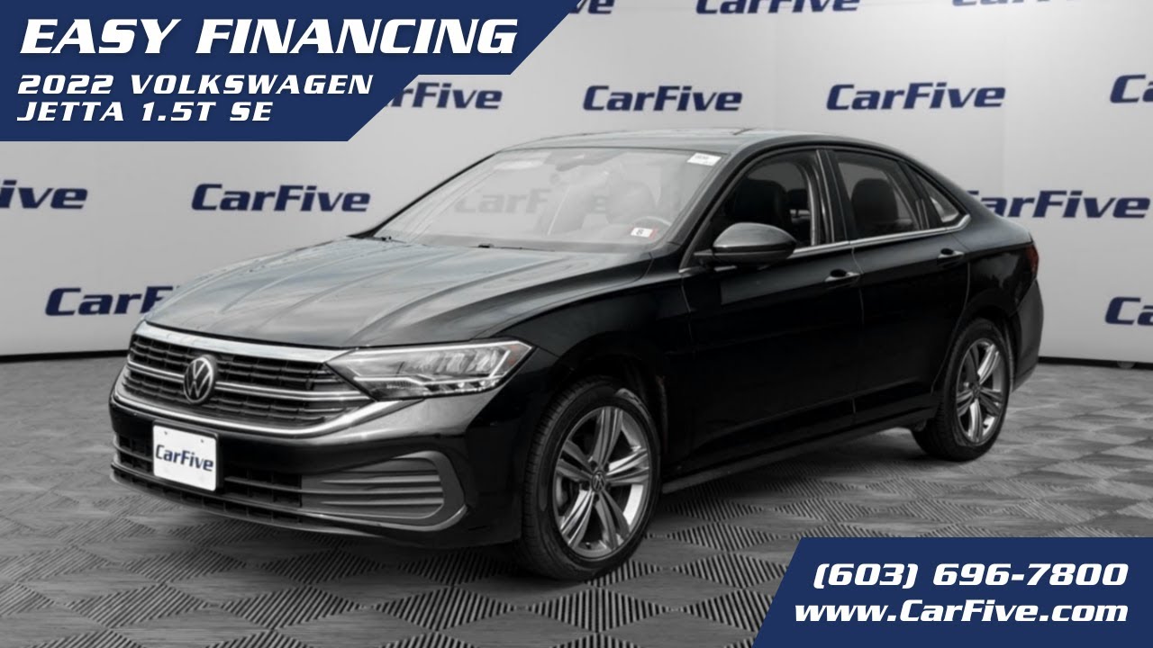 CarFive - Black 2022 Volkswagen Jetta 1.5T SE Sedan - FWD - Gasoline - 5 Passengers.