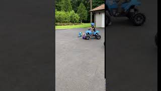 Boy runs over baby brother with toy ATV Power Wheels