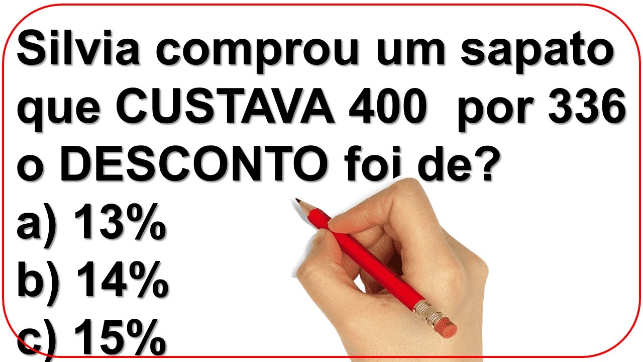 🚀1 QUESTÃO DE PORCENTAGEM 😱  Matemática Básica‼️