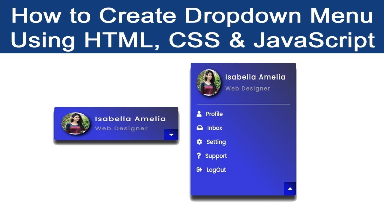 Responsive Dropdown Navigation Menu using HTML CSS and JavaScript #shorts