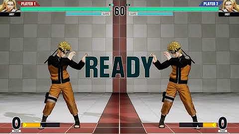 KOF XV | Andy 💥 Andy (mirror match) | Naruto Uzumaki (Naruto) mod | CPU vs CPU AI vs AI