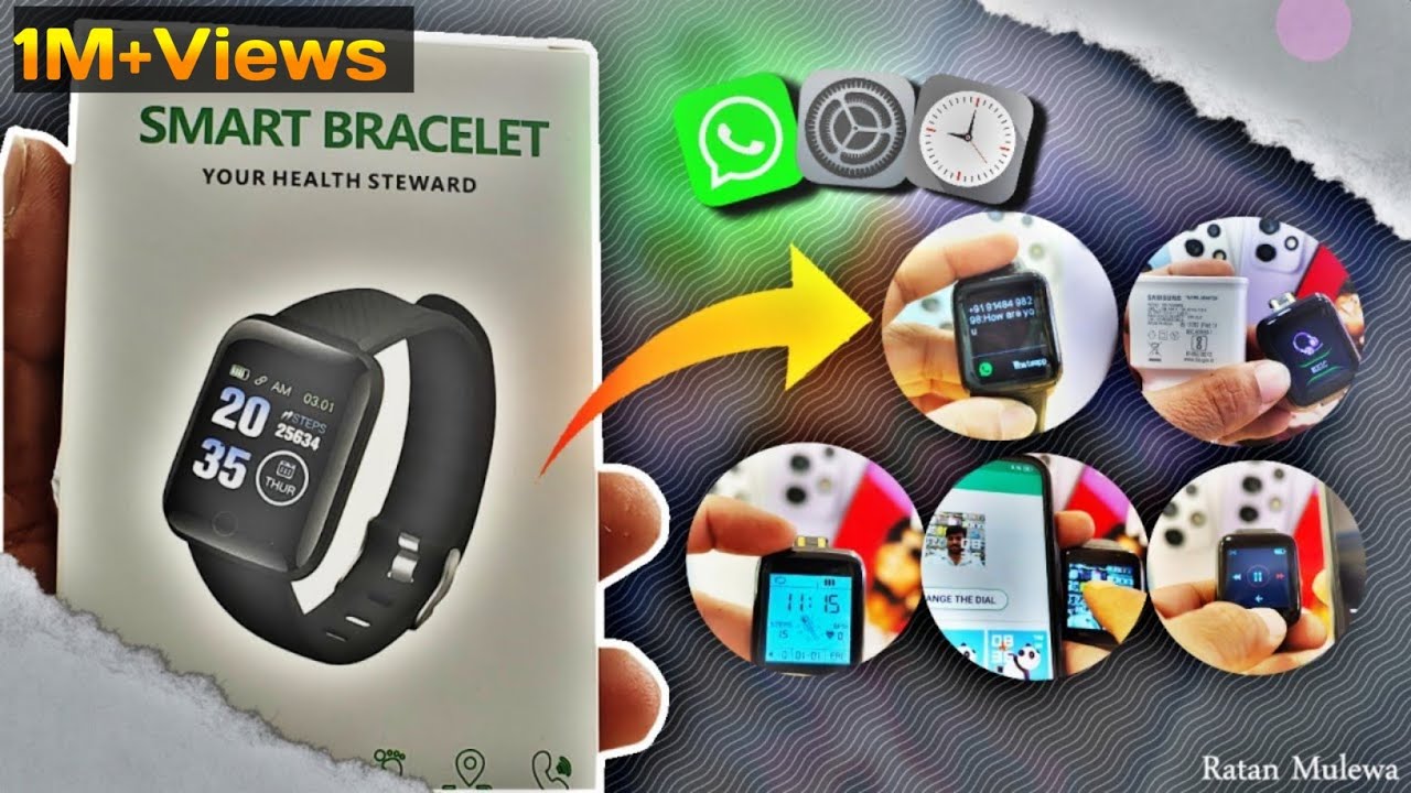 Smart Bracelet Watch How To Use | Complete Setup | Time Settings | Whatsapp  - YouTube