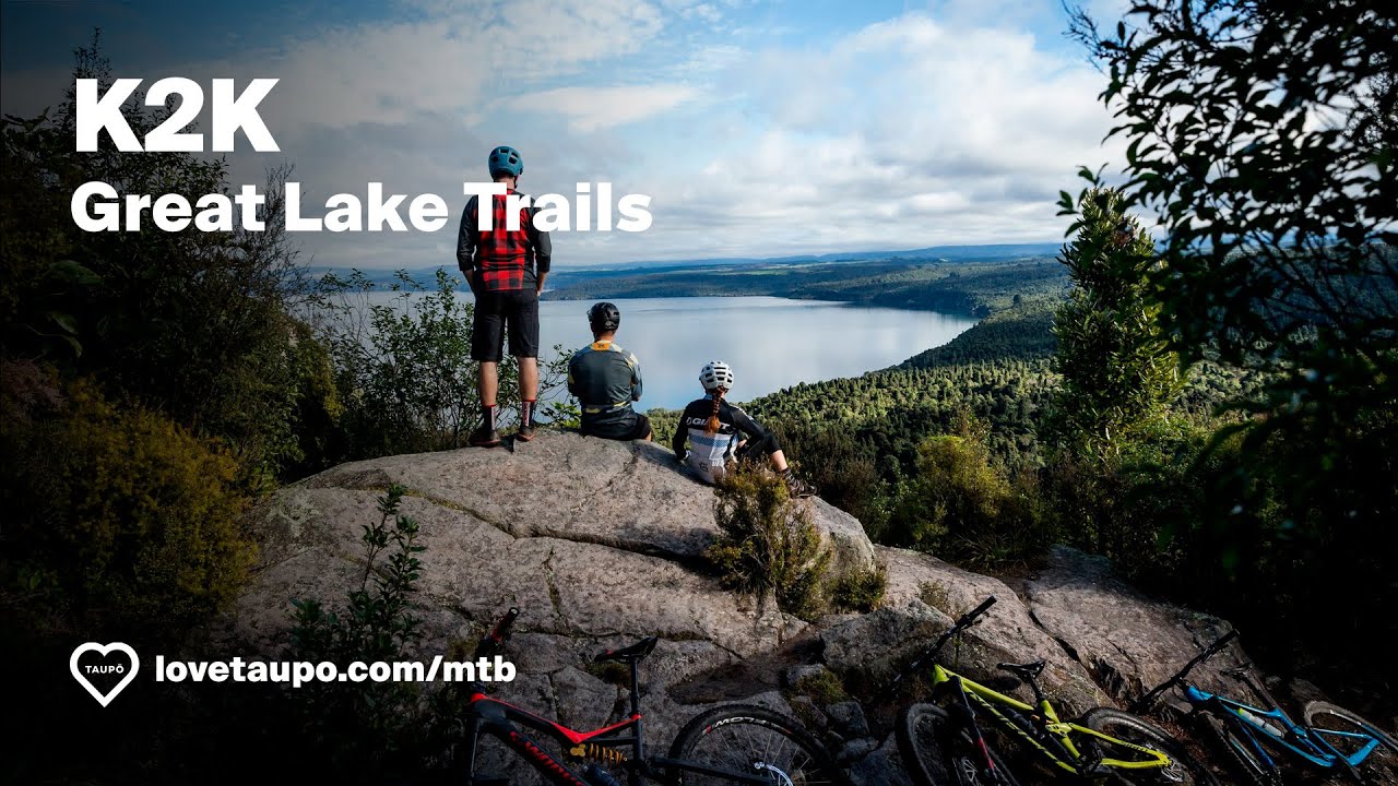 Great Lake Trail, K2K Section Mountain Bike Trail Guide, Taupō, New Zealand cycling vector