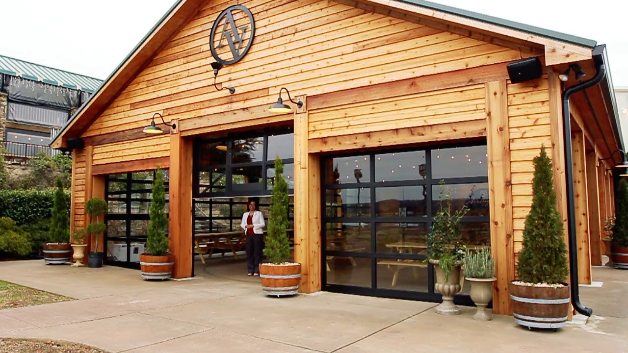 ArmRLite Glass Garage Doors at Arrington Vineyards